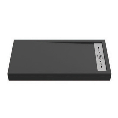 Поддон STELLA мрамор 120х80 ЧЕРНЫЙ (без автослива) ЛП00066