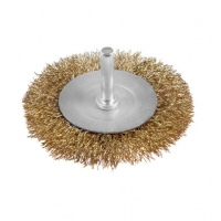 Щетка металлическая для дрели ТУНДРА, со шпилькой, плоская, 75 мм 1032377
