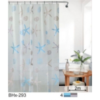 Штора д/ван "ZALEL" эконом 180х180 c кольцами, состав 100% PEVA (BHx-293) Штора д/ван "ZALEL" эконом 180х180 c кольцами, состав 100% PEVA (BHx-293)