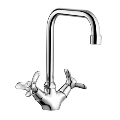 Смеситель Кухня Люкс 1/2 м/к Г-образ излив, хром ROSSINKA Q02-72 Смеситель Кухня Люкс 1/2 м/к Г-образ излив, хром ROSSINKA Q02-72