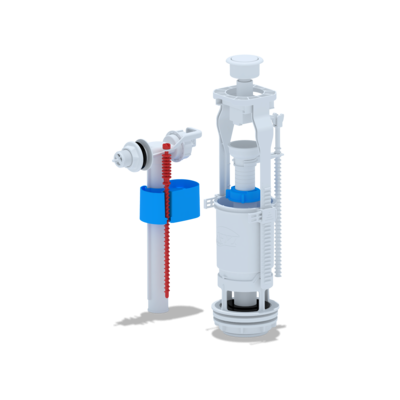 WC6050 Арматура с бок подв 1/2 пласт эконом кнопка белая