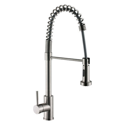 F8111 Смеситель Кухня однорычажный вытяжной излив САТИН MLN