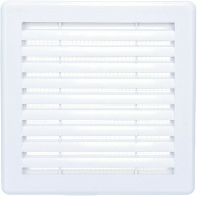 Решетка вентиляционная разъемная с моск.сеткой, накл.жалюзи Э1818Р (180х180)