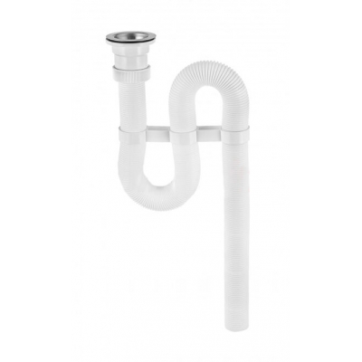 ВП 0132 Сифон гофрированный п/нерж.белый