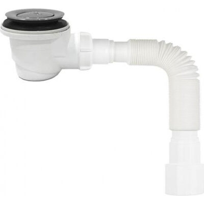 V455-40-MR Сифон для душевого поддона 1 1/2"х50 мм с гибкой трубой 40х40/50, клик-клак, h 65мм