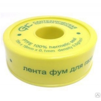 Фум лента газ ПРОФ СТК 19мм х 15м ЖЕЛТАЯ