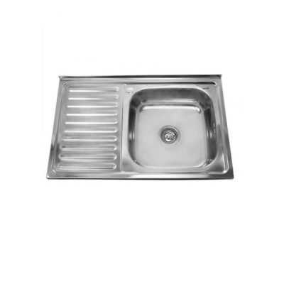 Мойка нерж 500х800х180 т.0,8 бол.сиф. (+сифон) правая Китай