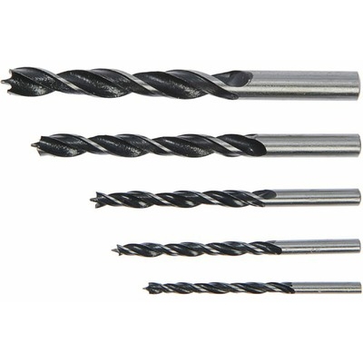 Набор сверл по дереву ТУНДРА, цилиндрический хвостовик, 4-5-6-8-10 мм, 5 шт. 1119704