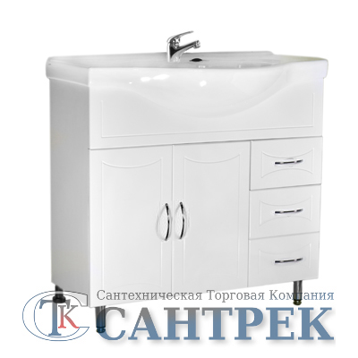 Подстолье "Стиль-87" (белый) 3 ящика 2 дверь под умыв. "СЕНЕЖ-87" 842х800х352
