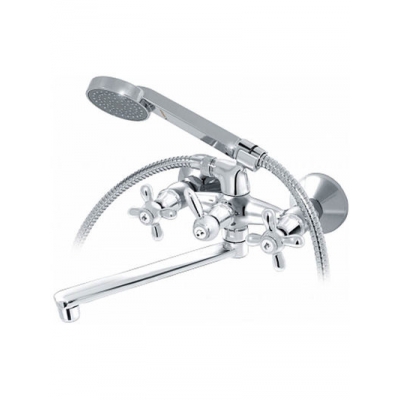 1015-221 Смеситель Ванна "ВАРИОН" рез, L-излив корот., Ретро