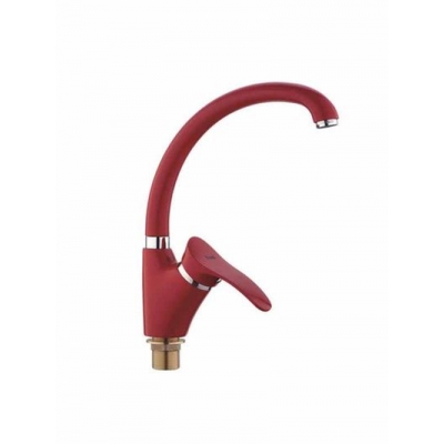 4101-13 Смеситель Кухня Frap шар d40 на гайке (красный)