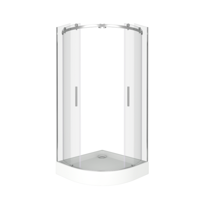 Душ.ограждение GALAXY R-TD-100 C-CH Радиусное, стекло Прозрачное 6мм (без поддона и автослива)