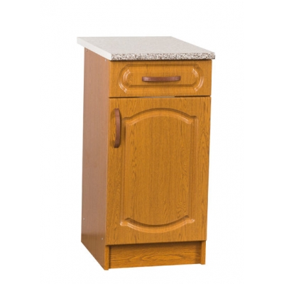 Рабочий стол 40 дуб-рустик (1ящик) фасад МДФ столешница цвет (ГРАНИТ)