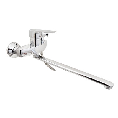 Смеситель Ванна Lemen D40 с длинным изливом,переключатель душа-картридж(цинк) LB-2184