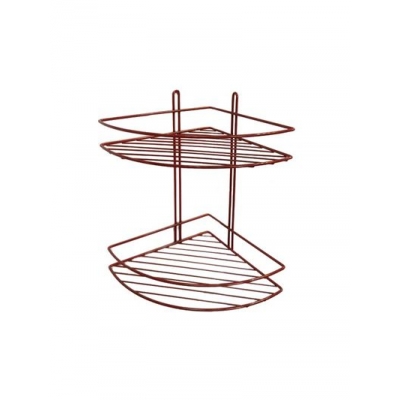 Полка угловая 2 яруса, овал 4893-2 СТК (красная) РОССИЯ Полка угловая 2 яруса, овал 4893-2 СТК (красная) РОССИЯ