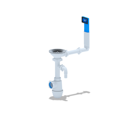 C0147 Сифон АНИ 3 1/2"*40с переливом мойки и отв