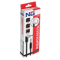 Кабель 3.5мм mini Jack-mini Jack, 1м, оплетка TPE, поворотный штекер, пластик NG 788-031