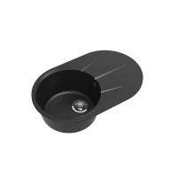 Мойка EWIGSTEIN Rund 50 F (антрацит) 1 чаша+крыло 750*480мм