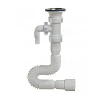 А-30175 Гибкая труба с выпуском (гофросифон) ОРИО 1 1/2" - 40/50 с одним отводом для с/м дл. 950 мм А-30175 Гибкая труба с выпуском (гофросифон) ОРИО 1 1/2" - 40/50 с одним отводом для с/м дл. 950 мм