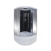 Душ. кабина СТК (рег.№468190) AQUA-0110. 100*100*215, выс.под.,зад.ст черн.без г/м ,ст тон.пр.чер.4к