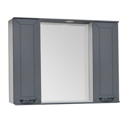 Зеркало-шкаф "Вегас-С" 90 2 дв.(Графит софт) 900*757*150