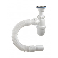 А-32018 Сифон бутылочный ОРИО 1 1/2" х 40 с литым выпуском и гибкой трубой 40 - 40 А-32018 Сифон бутылочный ОРИО 1 1/2" х 40 с литым выпуском и гибкой трубой 40 - 40