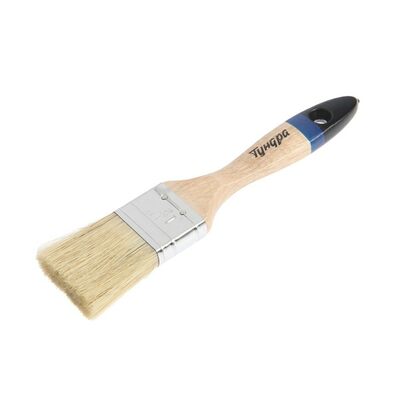 Кисть плоская ТУНДРА, натуральная щетина, деревянная рукоятка, 1.5", 38 мм 881528 Кисть плоская ТУНДРА, натуральная щетина, деревянная рукоятка, 1.5", 38 мм 881528