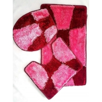 Коврик д/ванны 3 предм. ZALEL LUX CARPET SERIES 50х80 розовый