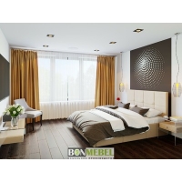 Кровать "Куба" 1600 с подъемным механизмом - вельвет (велюр) беж (5 мест)