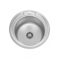 Мойка нерж круглая д-49 т.0,8 ДЕКОР бол.сиф.(+ сифон) Китай