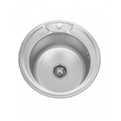 Мойка нерж круглая д-49 т.0,8 ДЕКОР бол.сиф.(+ сифон) Китай