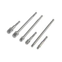 Набор адаптеров для торцевых головок ТУНДРА, под квадрат 1/4" 3/8" 1/2", 65 и 150 мм, 6 шт. 7443391