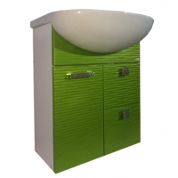 Подстолье "FIESTA-60" волна 3D 1 дв./2ящ под умыв. "Эрика-61" (олива мет.) 577*800*280