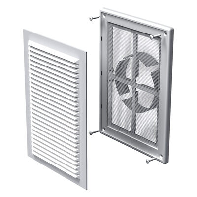 Решетка ВЕНТС/ДОМОВЕНТ МВ(ДВ) 125 с (с рамкой и сеткой) 251х182
