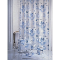 Штора для ванн BATH (Sea Snail) голубой 180х180 (2119/0-N) (38)