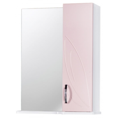 Зеркало-шкаф "Весна 50" правый (розовый) 500*676*190