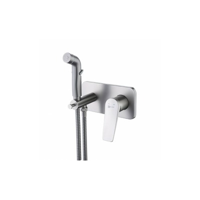 3720GM Бронкс Смеситель с гигиеническим душем, встраиваемый, графит LEMARK