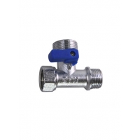 Кран 3-х проходной 1/2х3/4х1/2 г/ш/ш СТМ (никель) CA3N1234