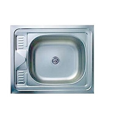 Мойка нерж накладная 60*50 т.0,4 правая (без сифона) TRIO