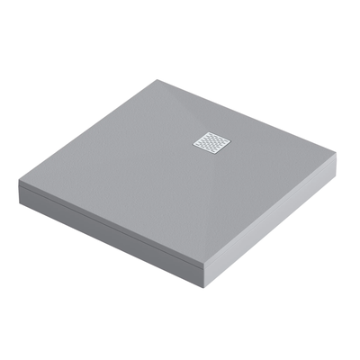 Поддон ESSENTIA мрамор 90х90 ГРАФИТ (без автослива) ЛП00182 КВАДРАТ