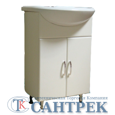 Подстолье "Сити-60" (белый) 2 двери под умыв. "Эрика-61" 577х800х283/ 106.00.01