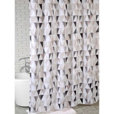 Штора для ванн BATH Triangular Scrawl khaki tone 180х200 (ch21260/5) (152)