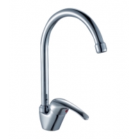 Смеситель Кухня шар d35 U-излив боковой, хром ROSSINKA S35-23