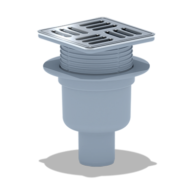 TA5714М Трап 50 верт с решеткой из нерж стали 15*15, рег TA5714М Трап 50 верт с решеткой из нерж стали 15*15, рег