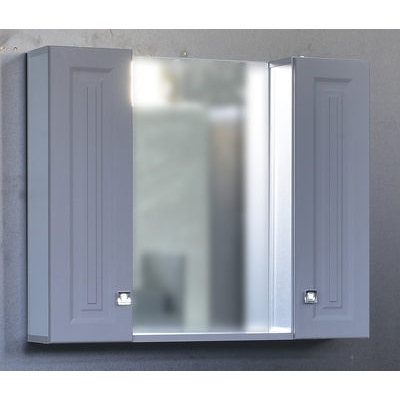 Зеркало-шкаф "Клео-100" Грей софт (серый) 1000*670*170мм