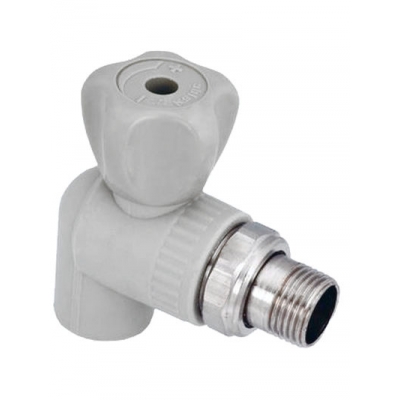 Кран п/радиатор с американкой 25-1/2 PP-R штуцер угловой KALDE