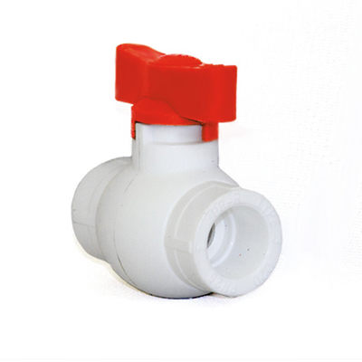 Кран шар. 25 РУЧКА БАБОЧКА КРАСНАЯ PP-R Rosturplast (10)