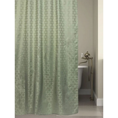 Штора для ванн BATH ЖАККАРД RHOMBUS WINDOW DECO 180х200 (зелёный) JAC1501