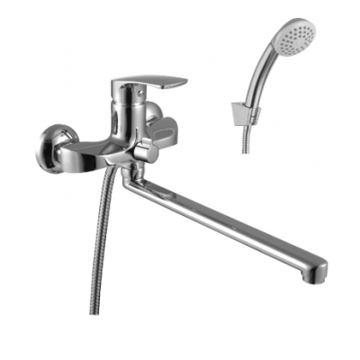 1751C плюс Шейп Смеситель универс., пл излив 300 мм, дивертор с кер. пласт., с аксес хром LEMARK