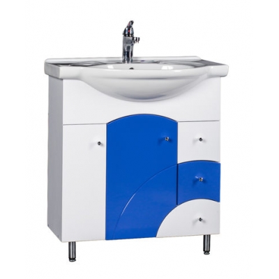 Подстолье "Макарена-75" (синий) 2двери, 3ящика, под умывальник "Байкал-75" 715х800х331 Подстолье "Макарена-75" (синий) 2двери, 3ящика, под умывальник "Байкал-75" 715х800х331